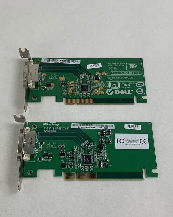 Dell 0KH276 E-G900-04-2600(B) Sil 1364A ADD2-N GPU Short Bracket (Lot of 2)