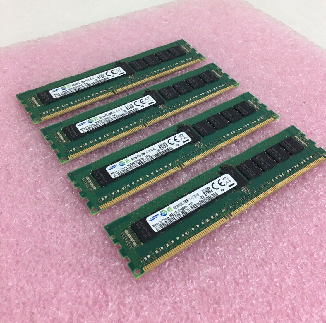 Lot of 4 Samsung 8 GB Ram M393B1G70BH0-YK0 DDR3-1600 PC3L-12800R Server Memory