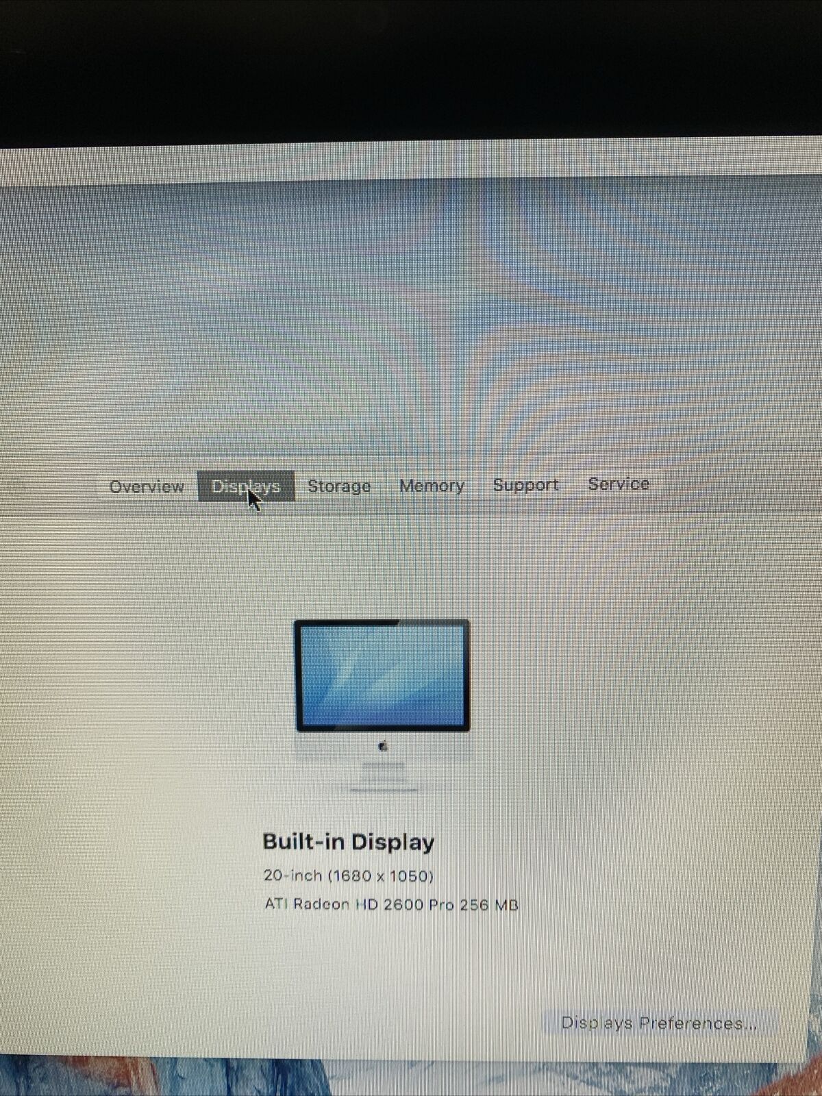 Apple A1224 iMac 20" 2007 2.4GHz Core 2 Duo 2GB RAM 320GB HDD macOS 10.11