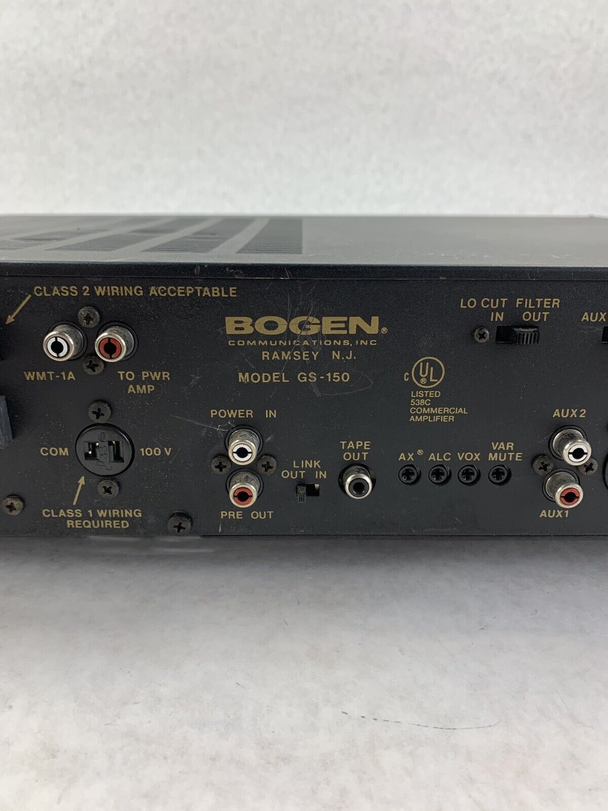 Bogen GS-150 Gold Seal Series Amplifier GS-150 Equalizer Power Tested for Parts