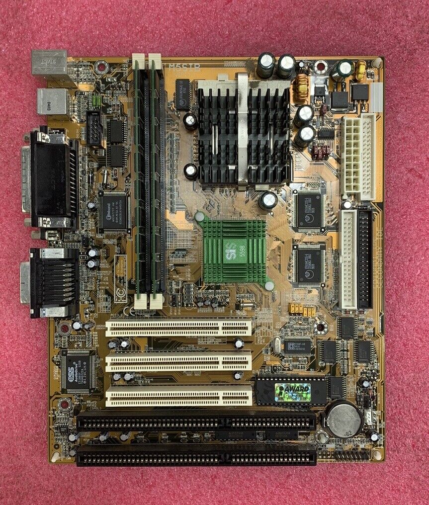 SIS M5SIB Motherboard AMD-K6 3D 300MHz 60MB RAM 2x ISA w/Shield