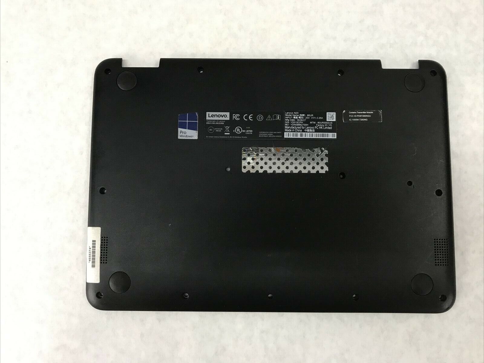 Lenovo Chromebook N23 Bottom Cover Base Shell YDN0B6713001