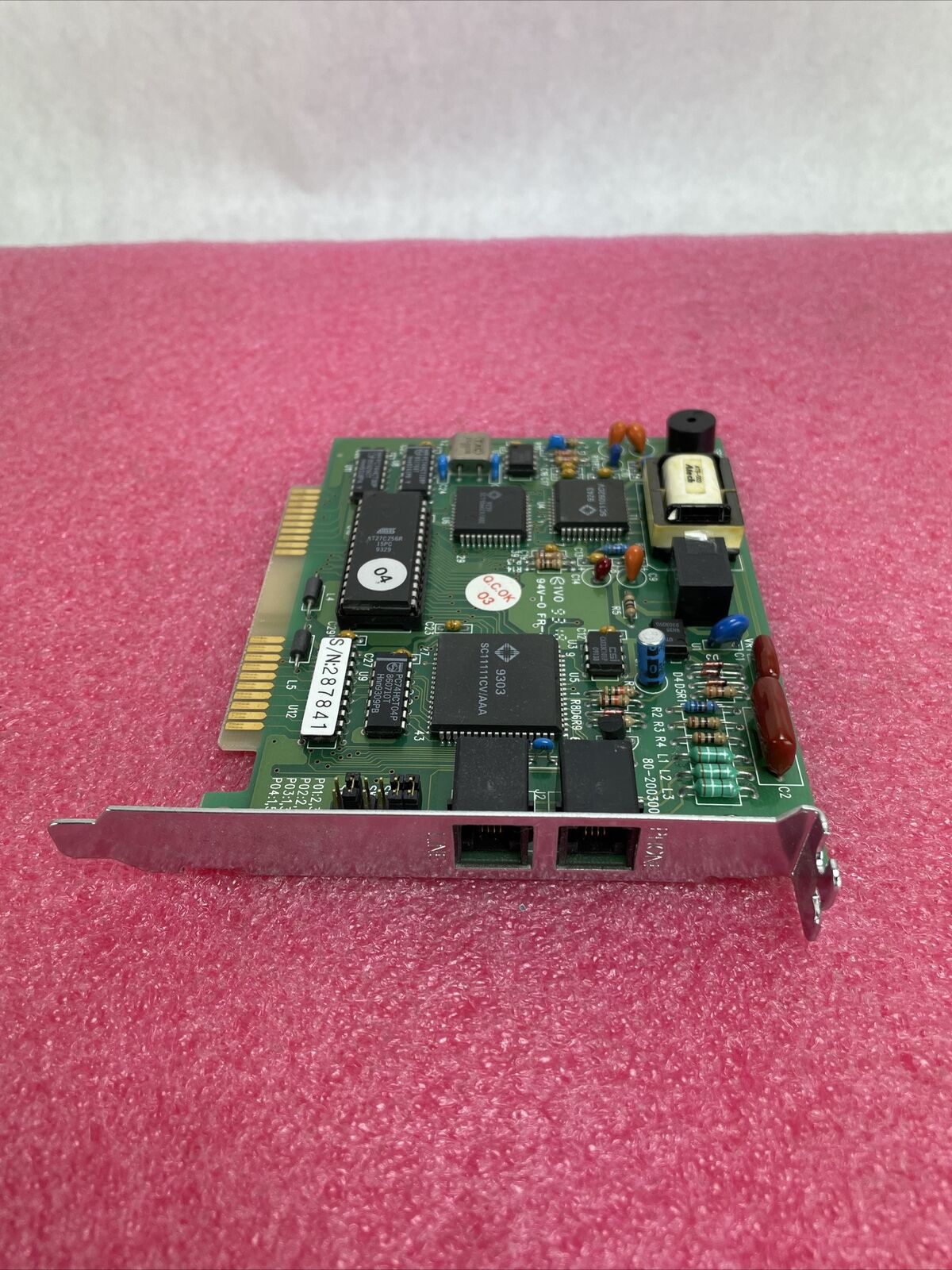 ASKEY INTERNAL 8-BIT ISA 2400bps V.22bis FAX MODEM 80-2003001 Rev 2