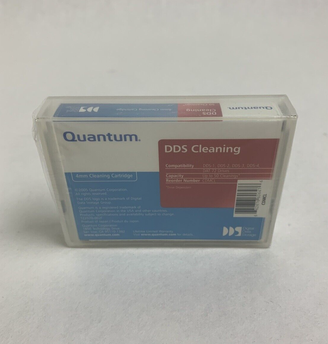 Quantum CDMCL DDS Cleaning Cartridge All DDS Drives 50 Cleanings 4MM New Sealed