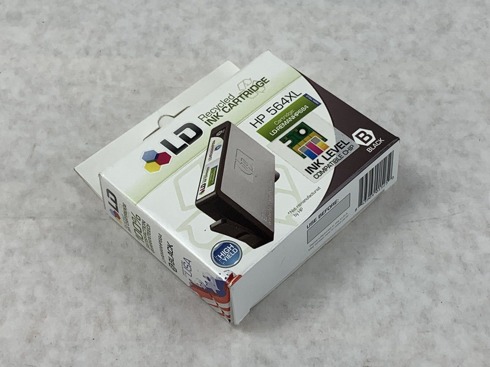 LD LD-REMANHP684 Black Ink Cartridge for HP 564XL  Factory Sealed