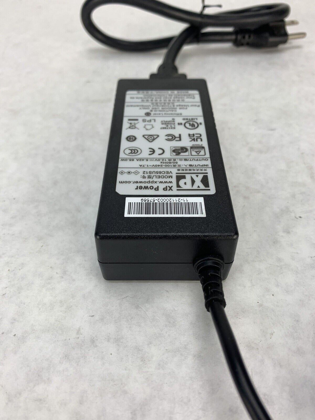 XP Power VEC65US12 AC/DC Adapter  12V 65W Power Supply