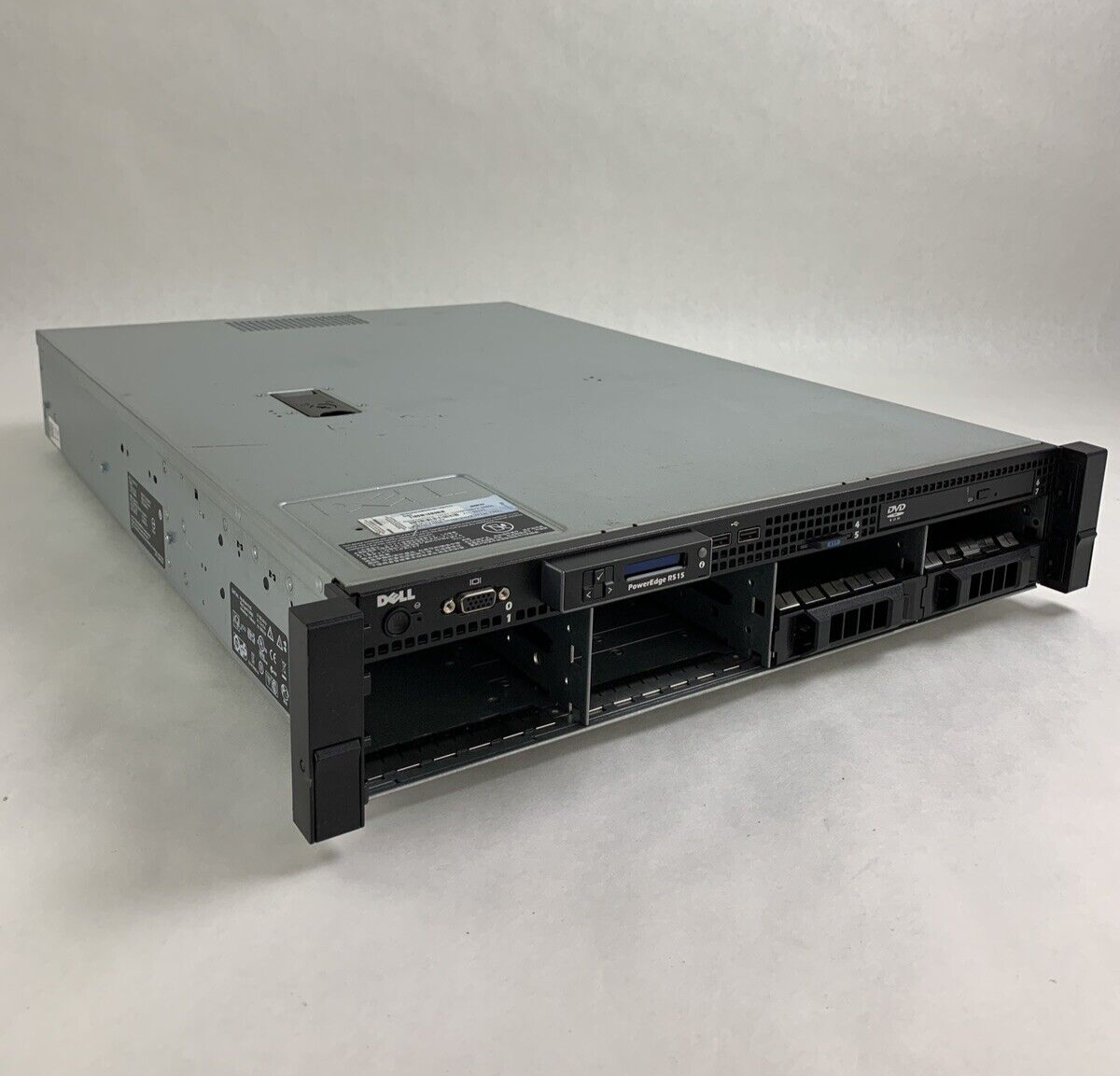 Dell PowerEdge R515 Server 1x AMD Opteron 4122 2.2 GHz 32 GB RAM No HDD No OS