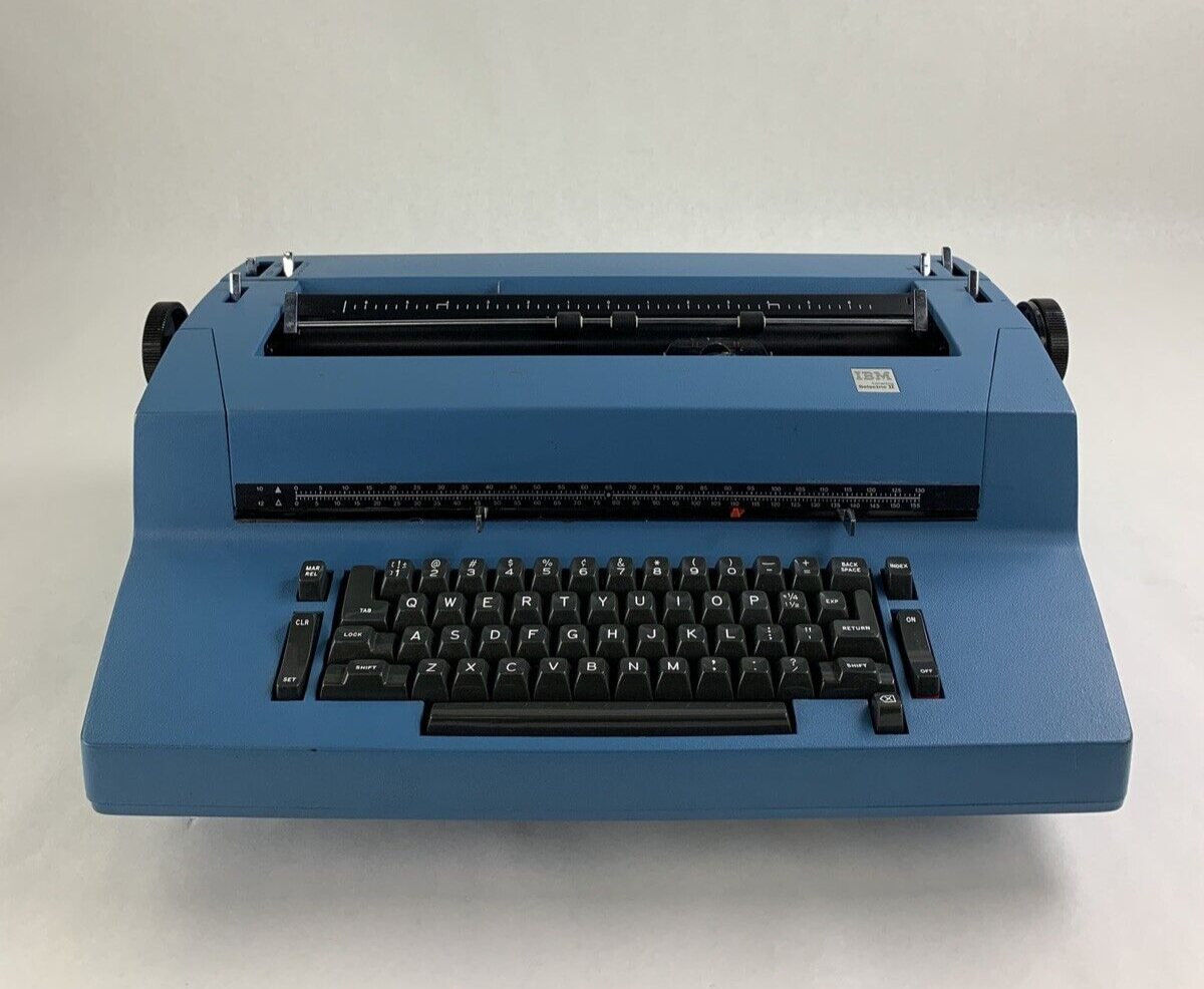 Vintage IBM Corrective Selectric 2 Typewriter II Parts and Repair No Power Blue