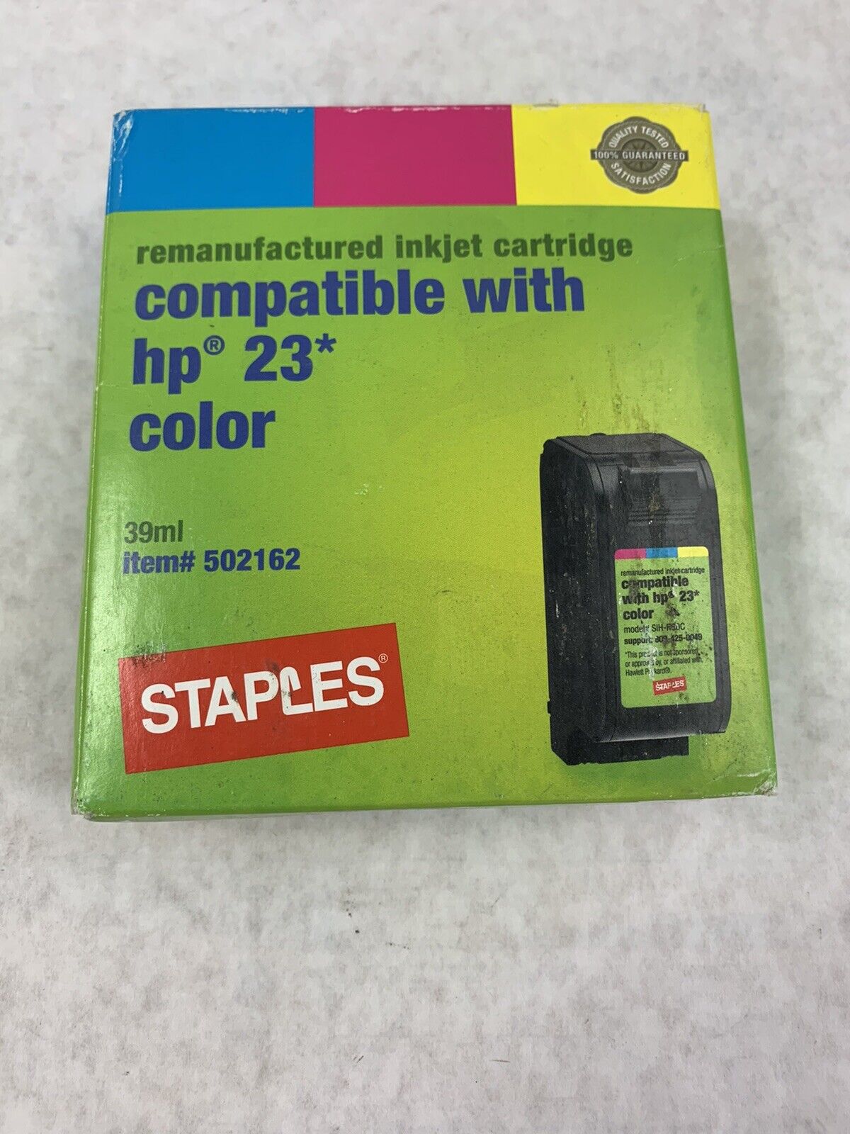 Re-manufactured Tri-Color High Yield Inkjet Cartridge for HP C1823D (HP 23)