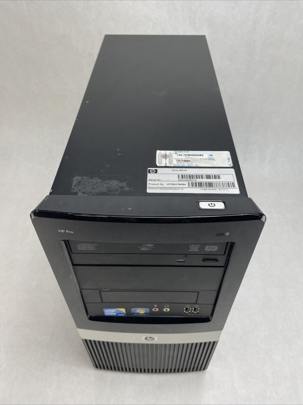 HP Pro 3130 MT Intel Core i3-540 3.07GHz 4GB RAM No HDD No OS