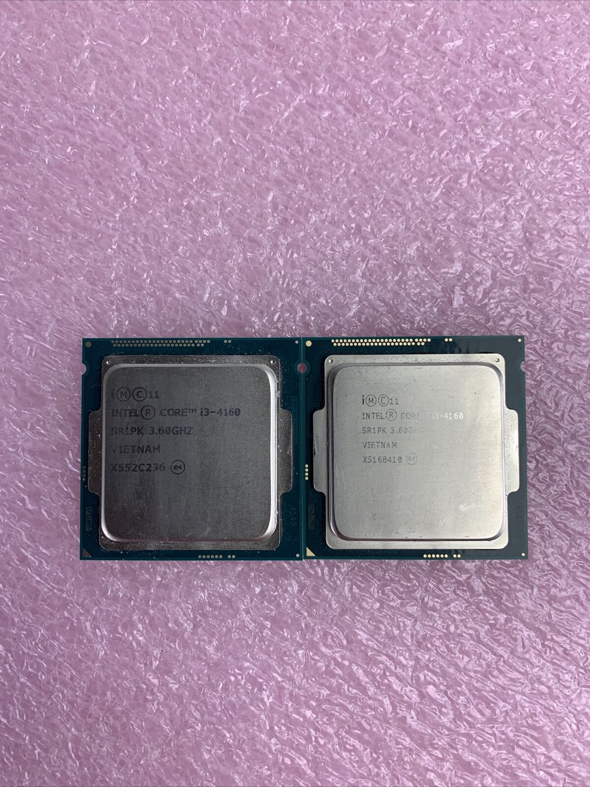 Lot of 2 intel Core i3-4160 SR1PK 3.6GHz Processors