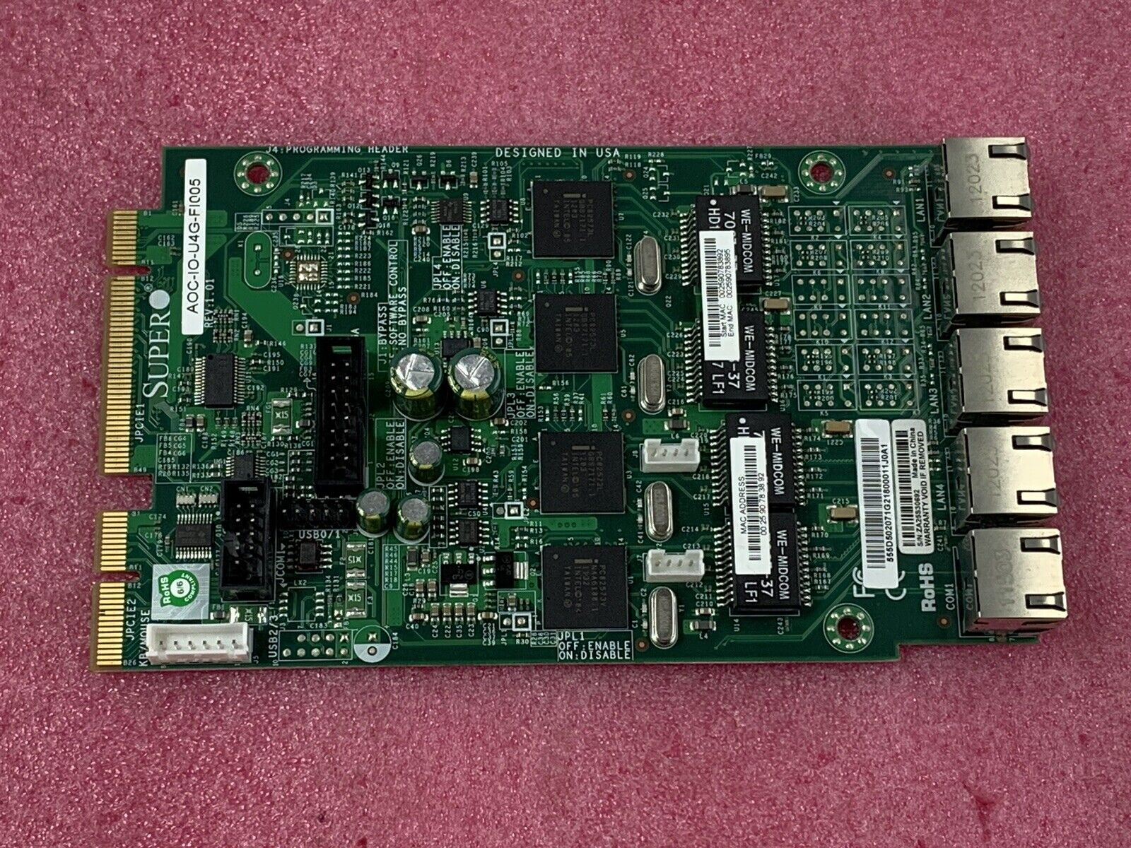 SUPERMICRO AOC-IO-U4G-FI005 Fortinet Network Switch Internal Card