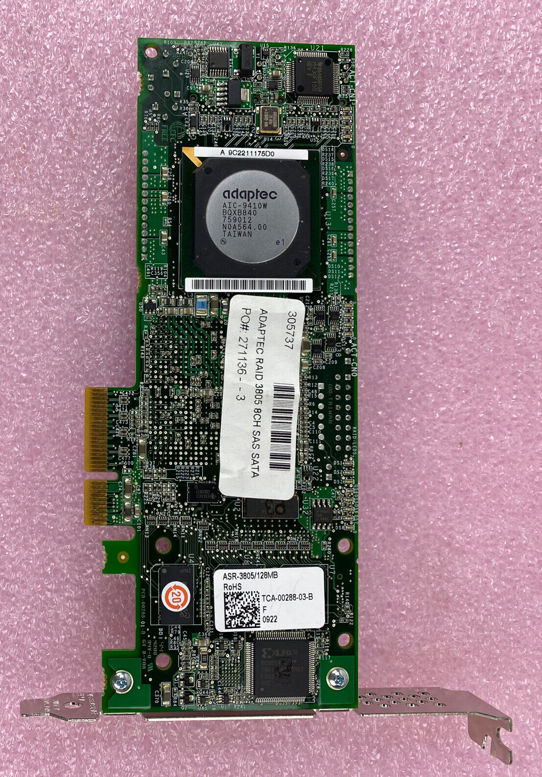 Adaptec Raid Controller Card ASR-3805 128MB