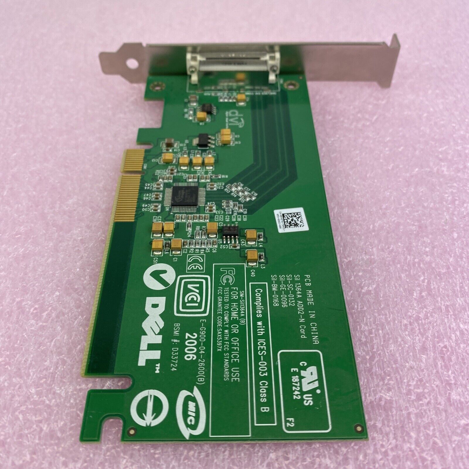 Dell 0FH86 KH276 0KH276 Sil 1364A ADD2-N PCIe DVI-D Full Height GPU