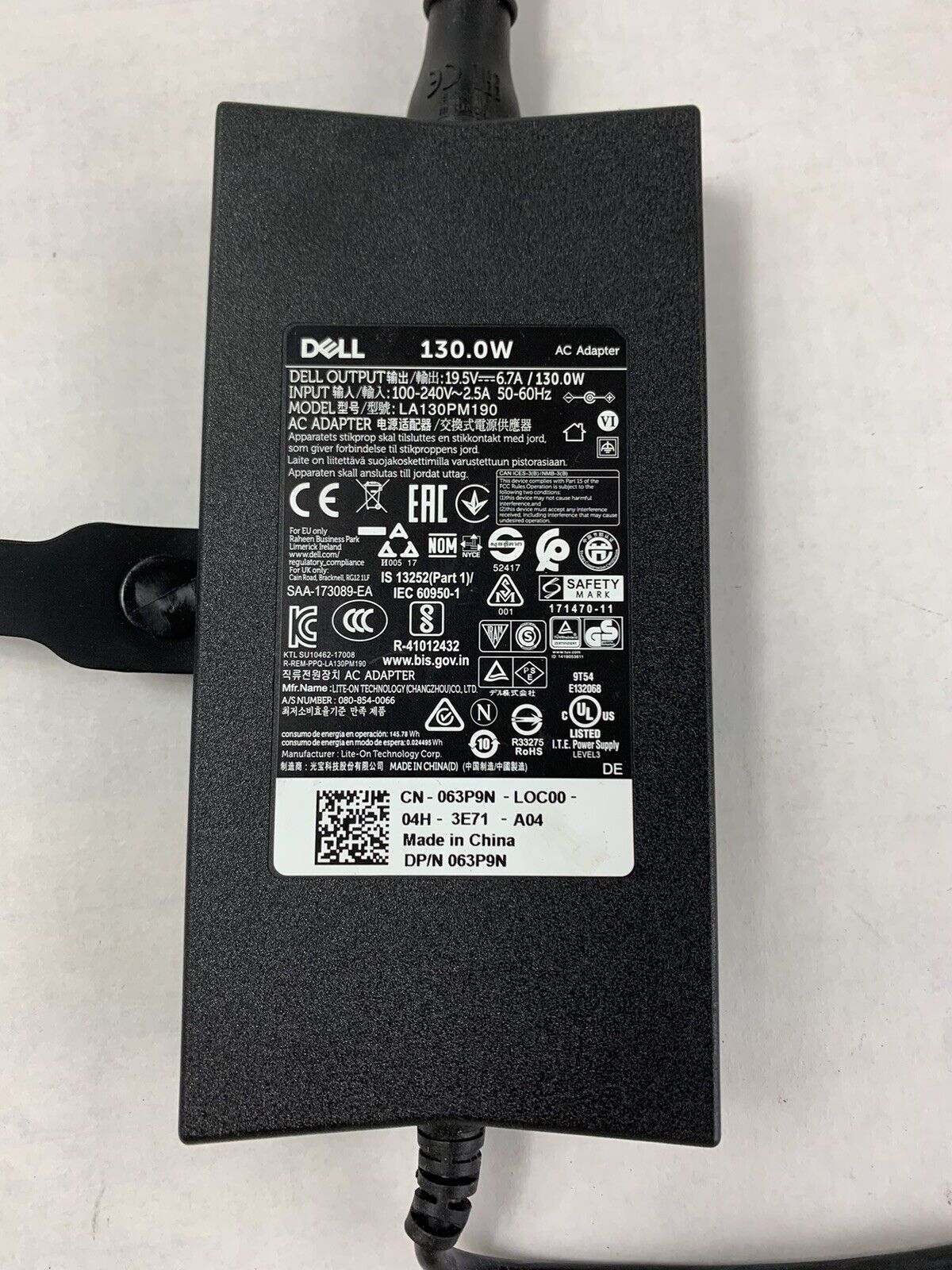 Lot of 4 Dell LA130PM190 AC Adapter Power Supply 130W 19.5V 6.7A