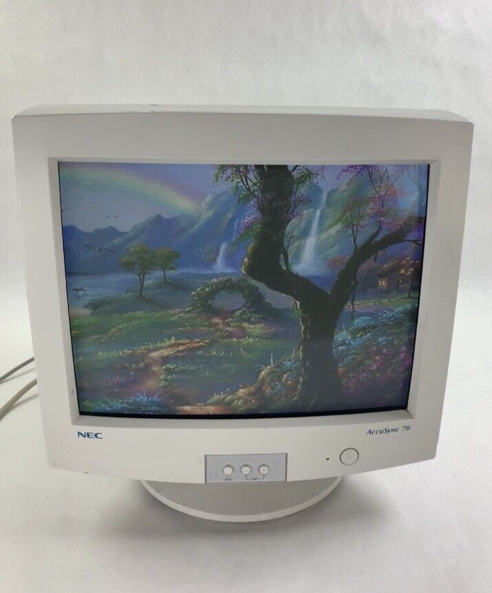 NEC AccuSync 70 N703  17" CRT VGA Color Computer Monitor Retro Gaming Tested