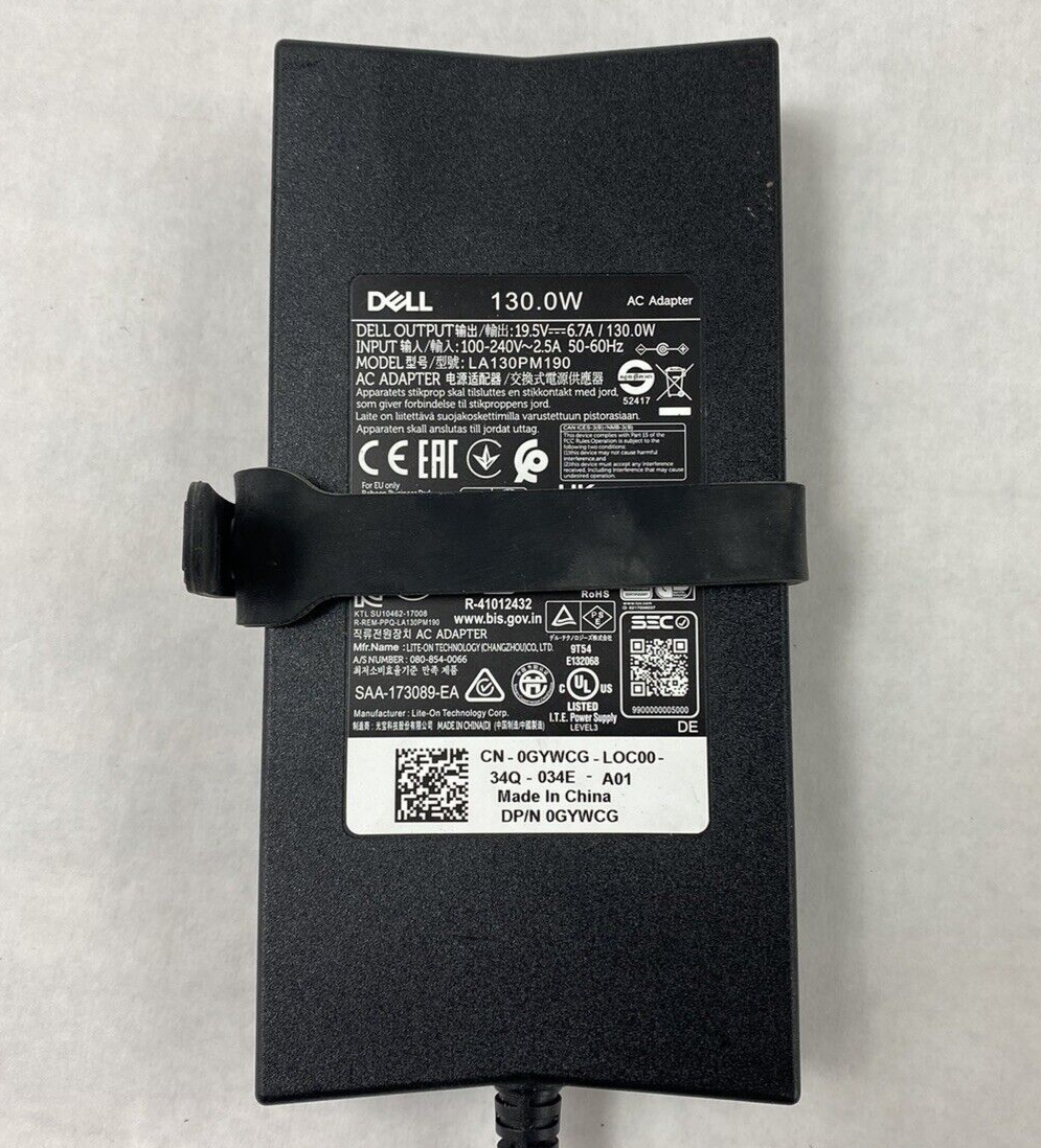 Mixed Lot of 2 Dell DA130PE1-00 LA130PM190 130W 19.5V 6.7A AC Adapter