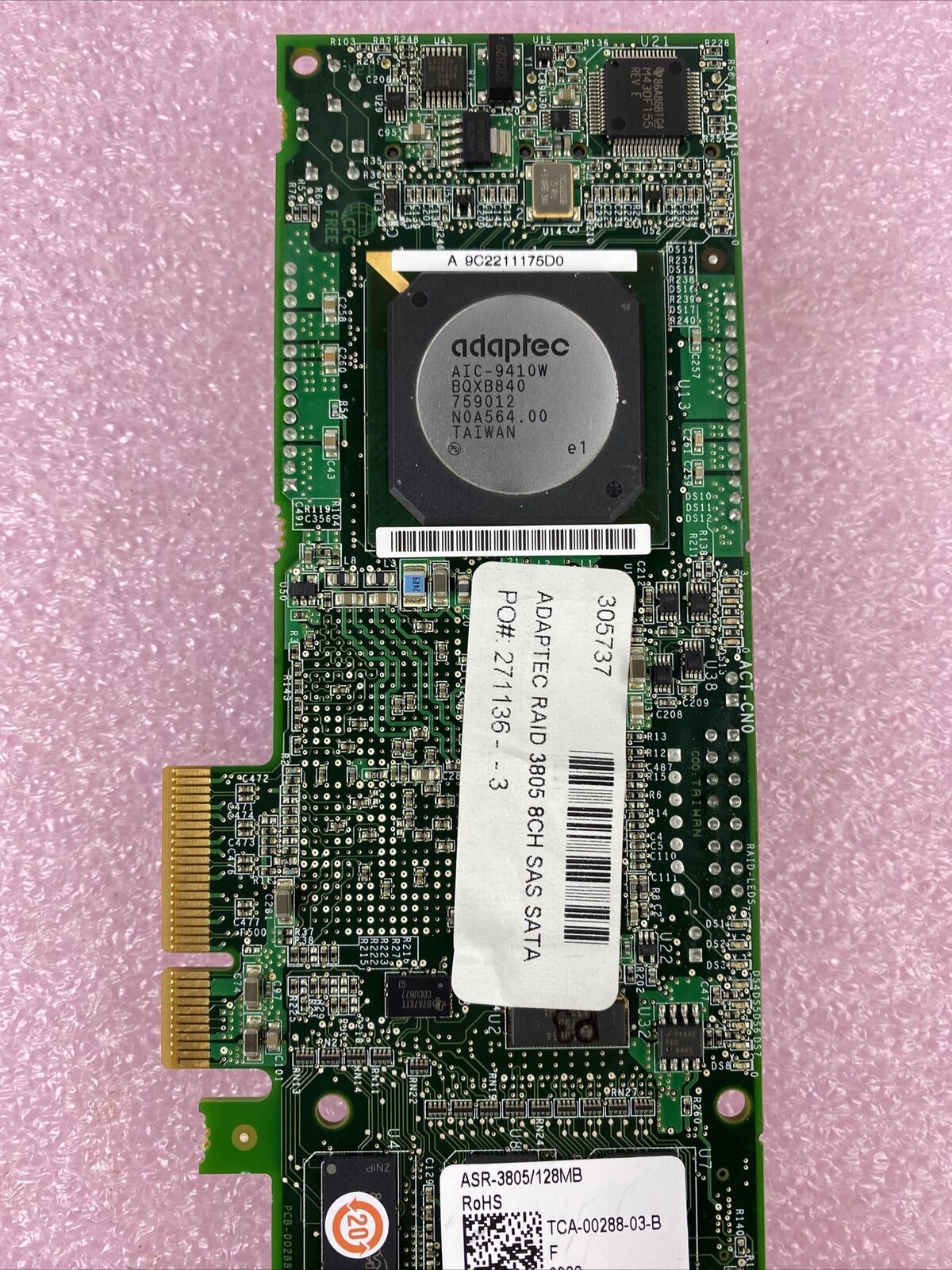 Adaptec Raid Controller Card ASR-3805 128MB