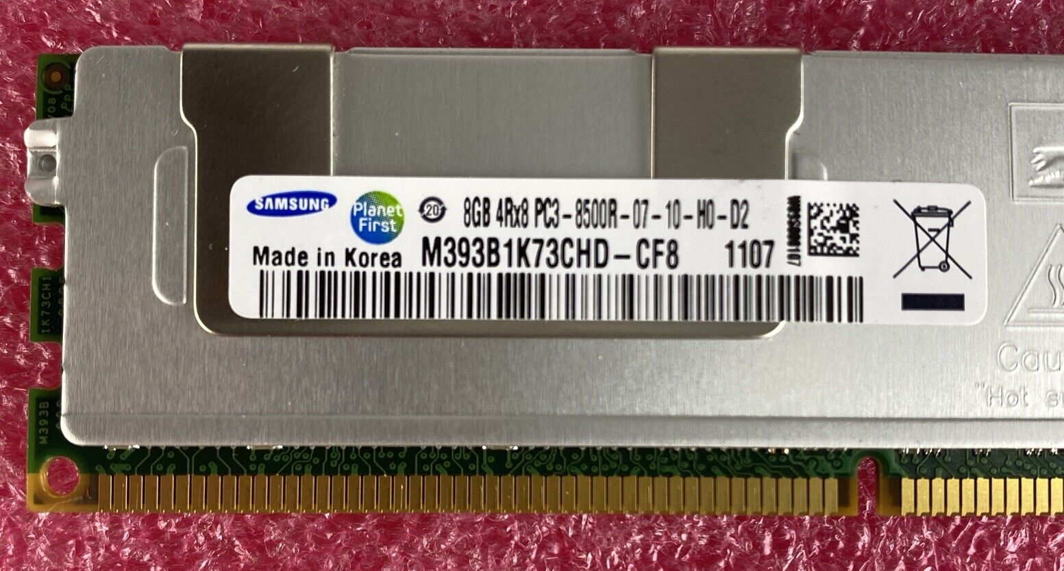 Samsung M393B1K73CHD-CF8 8GB PC3-8500 DDR3-1066MHz ECC Quad Rank Memory