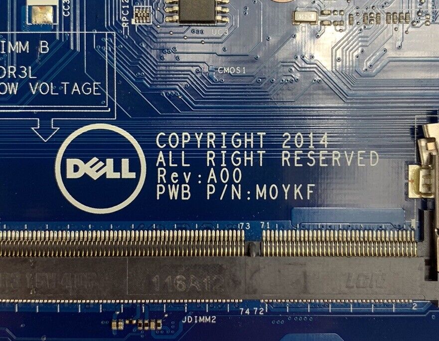 Dell W4CTJ Latitude E5550 Laptop Motherboard Intel Core i5-5300U 2.3GHz No RAM