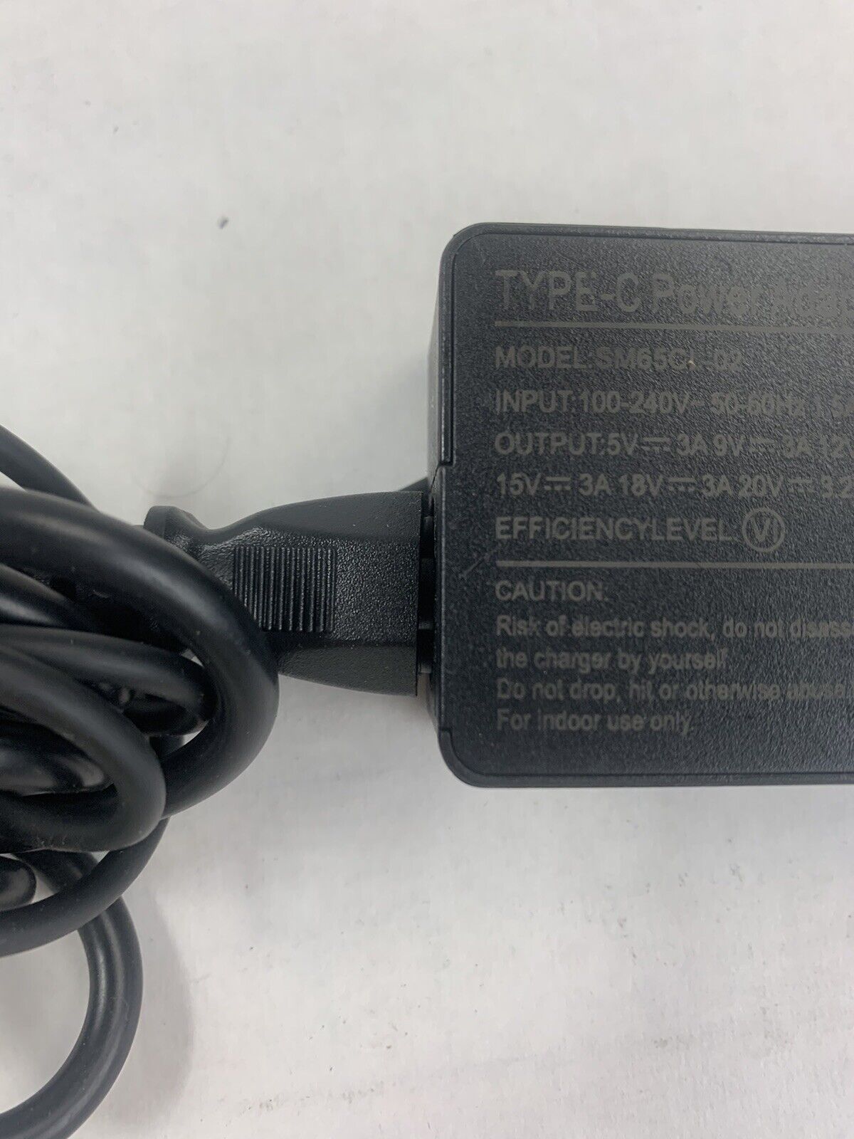 Lot of 2 SM65CL-02 Type C Power Adapter 65W