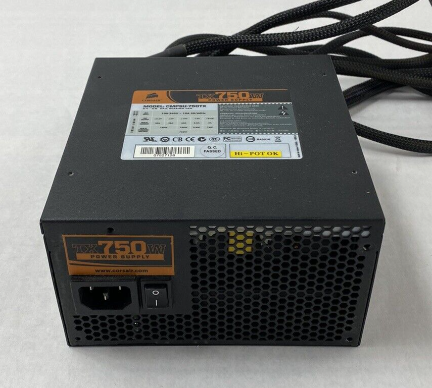 Corsair TX750W CMPSU-750TX 750 Watt Power Supply Unit Tested