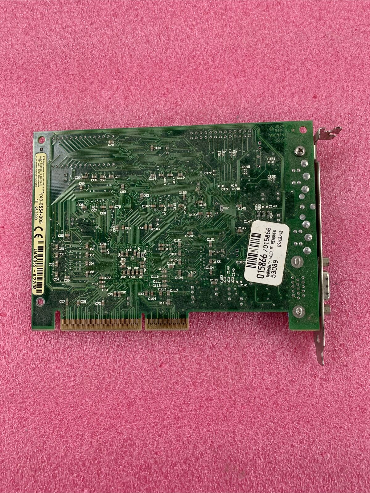 STB Systems Inc 210-0275-00X AGP Video Card Velocity 128