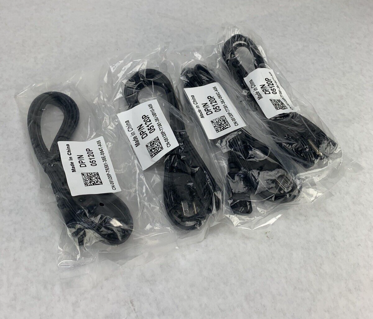 Lot of 4 Dell 05120P Power Cord Cable