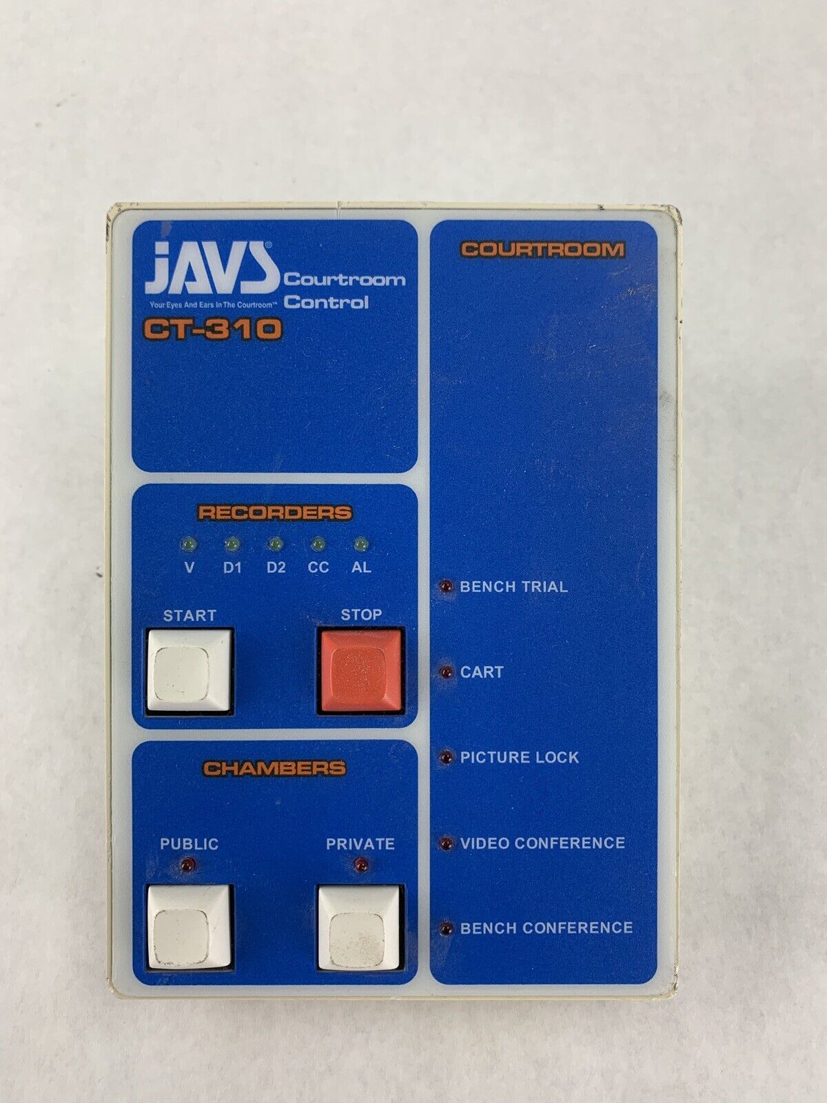 JAVS CT-310 Courtroom Control Audio Interface