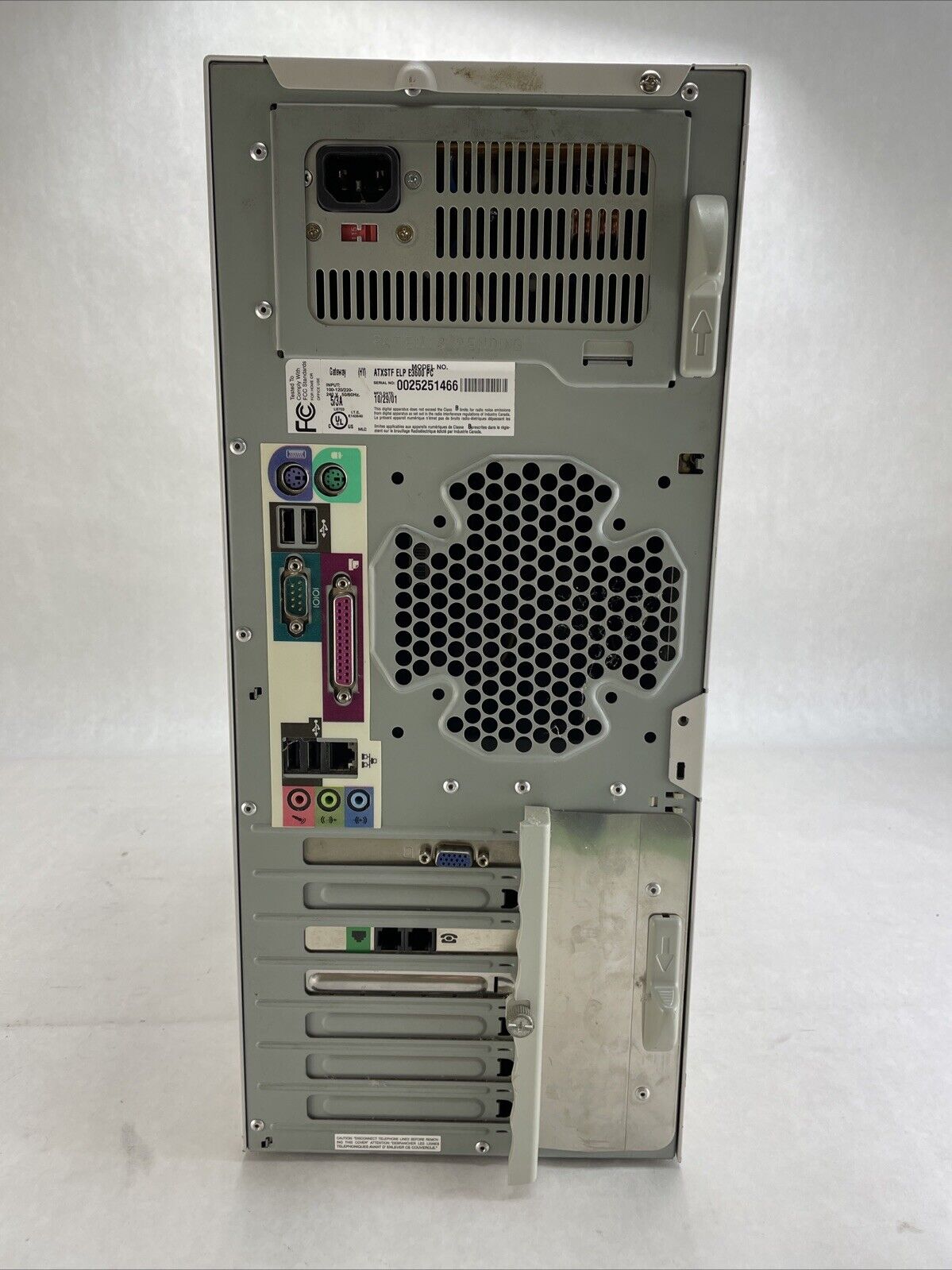 Gateway E-3600 MT Intel Pentium 4 1.5GHz 768MB RAM No HDD No OS