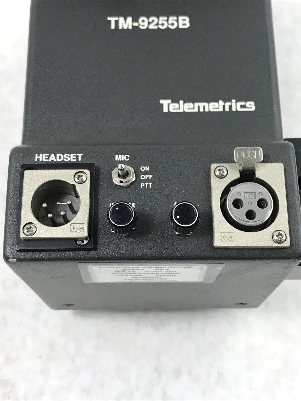 Telemetrics TM-9255B Coax Camera Adapter 55B-CA