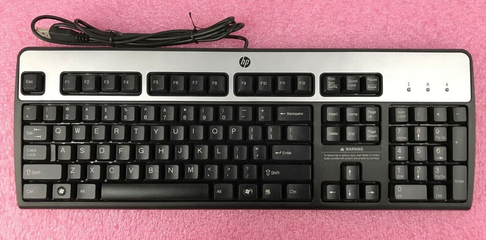 HP KU-0316 USB Wired 104-Key Layout Keyboard 434821002 (Lot of 3)