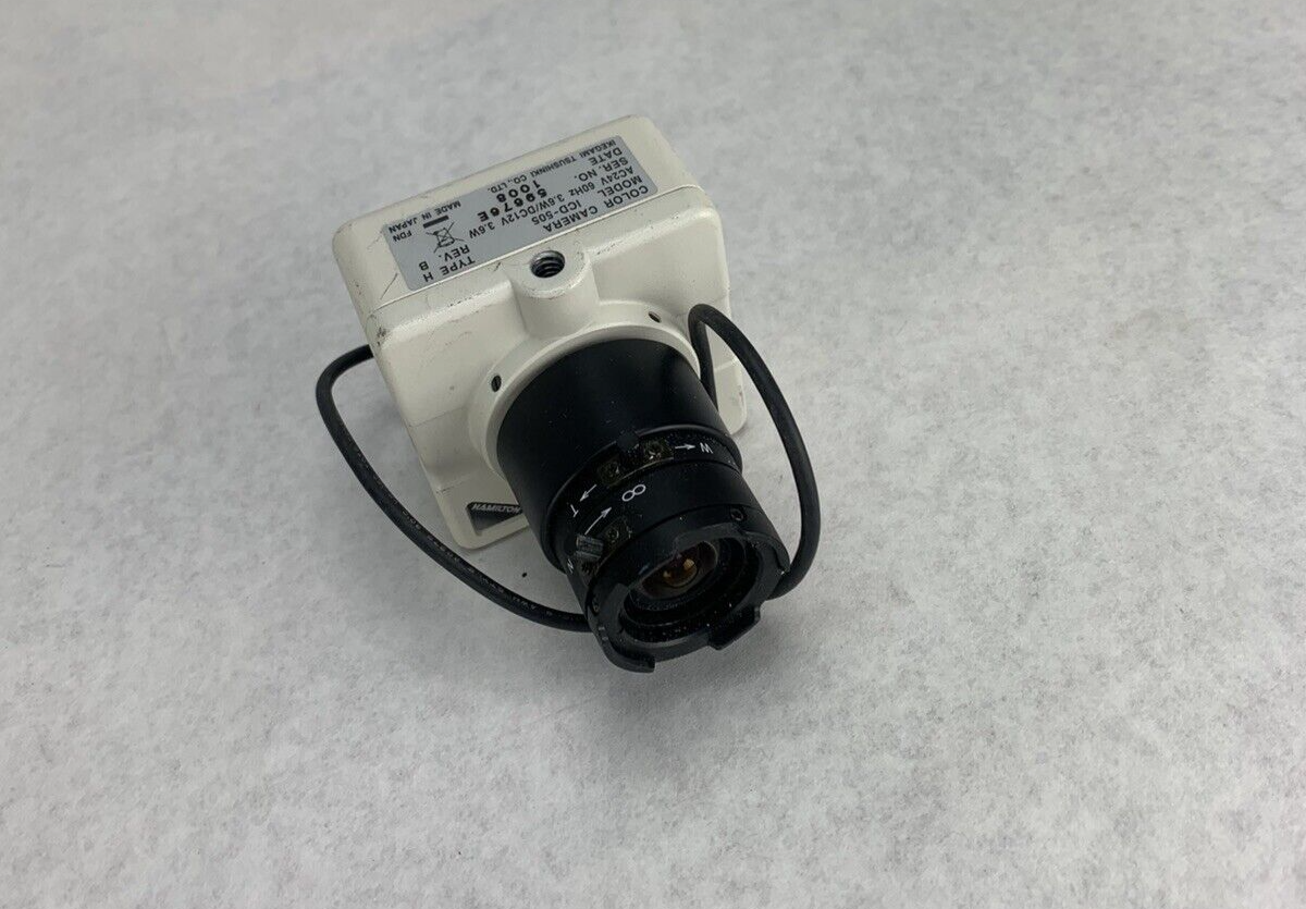 Hamilton ICD-505 Color Camera 1/3" 3.5-8mm Lens For Parts or Repair