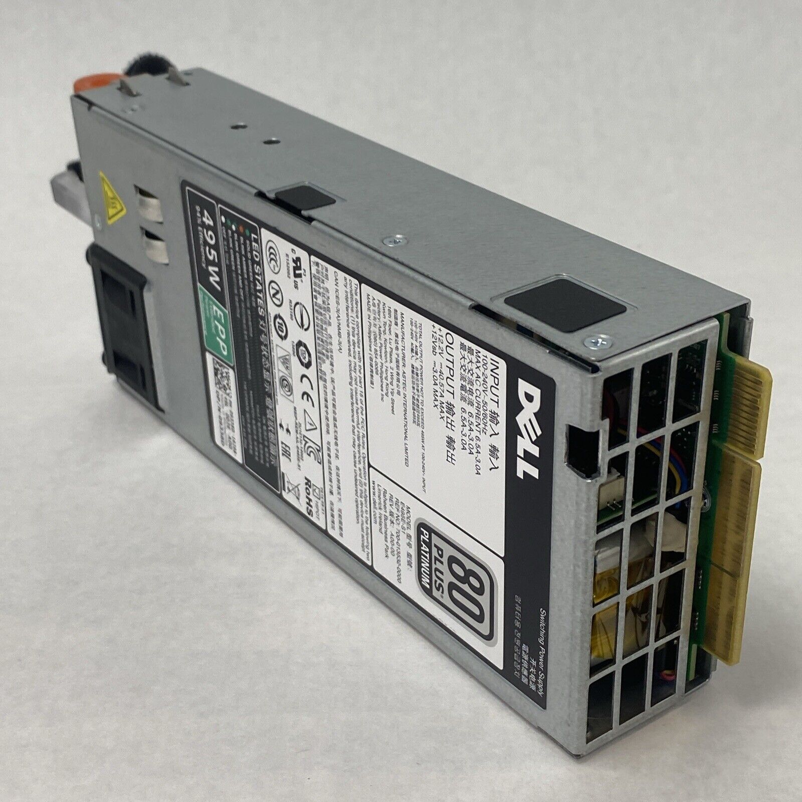 Dell N-09338D Switching Power Supply 495W 6.5A 80 Plus Platinum E495E-S1