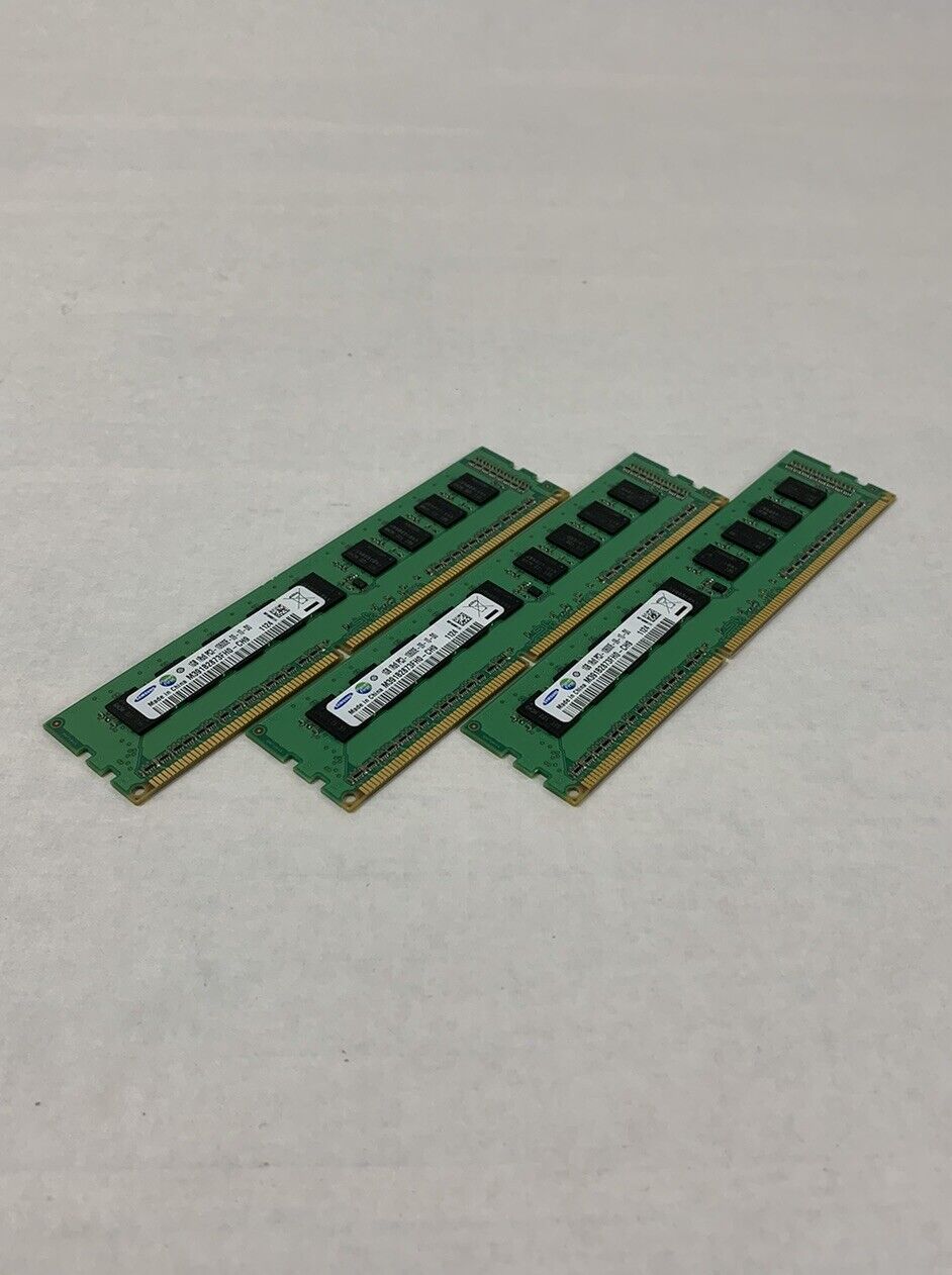 Samsung 1GB 1Rx8 PC3-10600E-09-10-D0 M391B2873FH0-CH9 (Lot of 3)