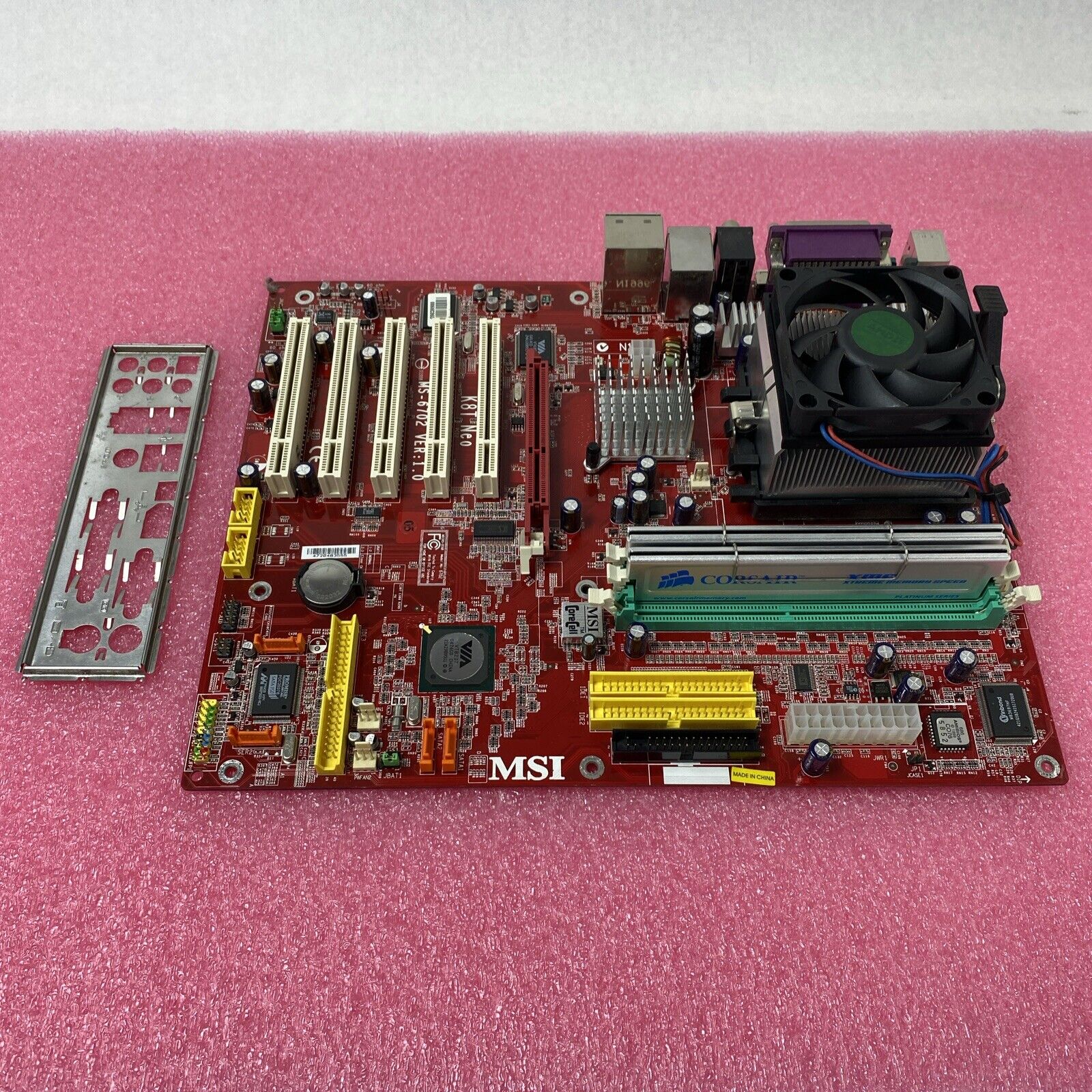 MSI 6702 Motherboard AMD Athlon 64 3400t 2.4GHz 1GB RAM w/ Shield