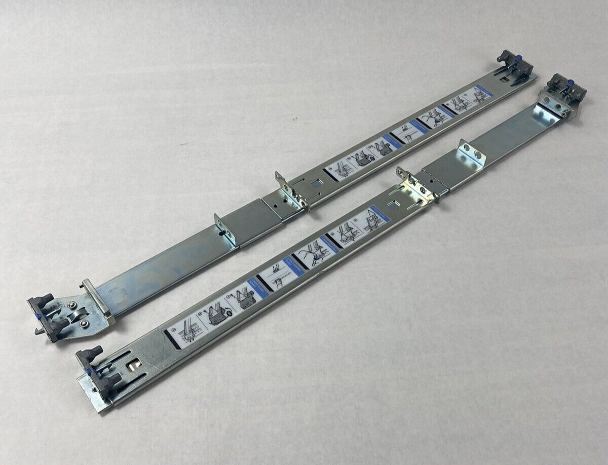 Dell PowerEdge 2U 0D927R 0J642R Static Rail Kit Right and Left Front