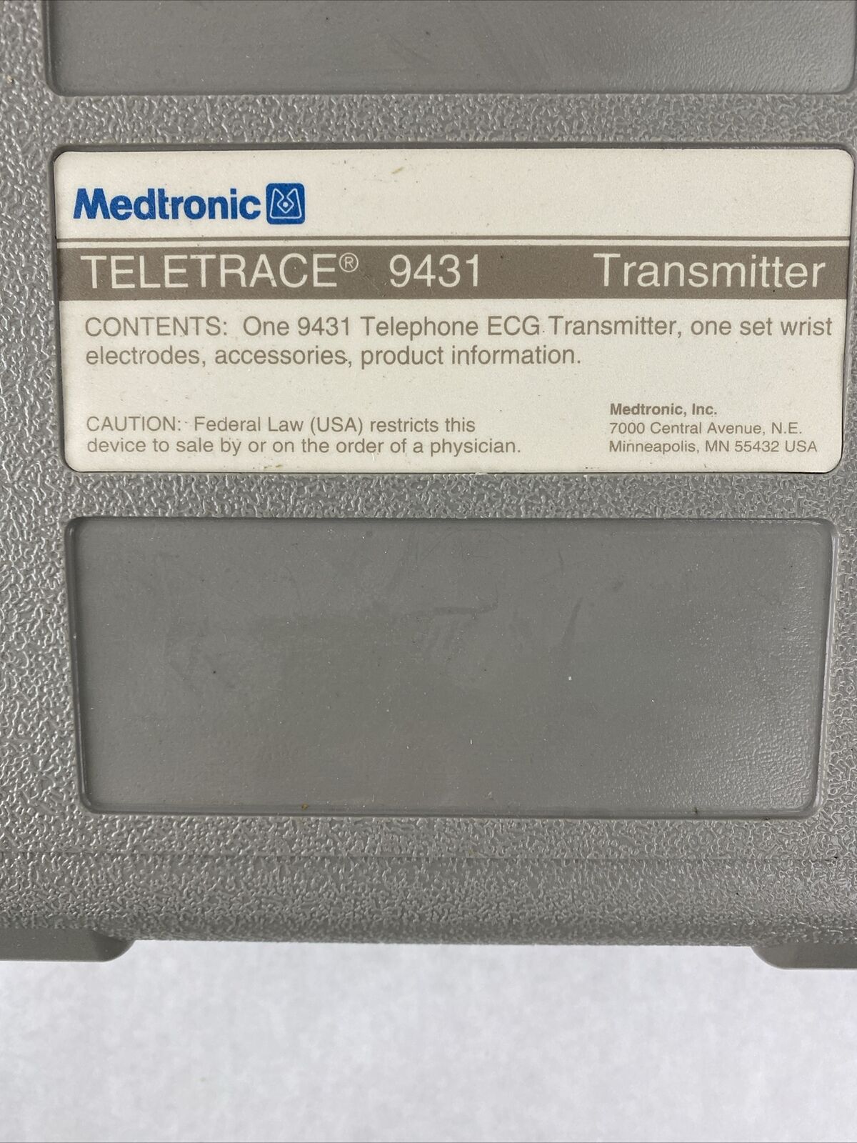 Medtronic Teletrace 9431 Telephone ECG Transmitter Port