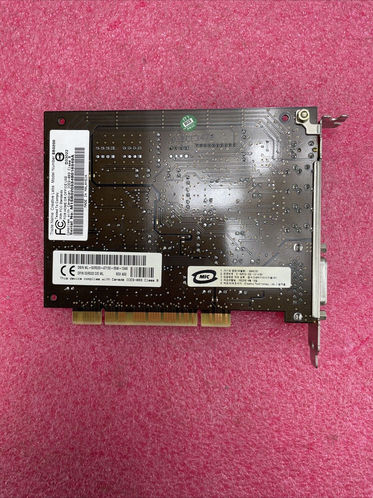 Creative Labs Sound Blaster Live! SB0200 PCI Audio Card