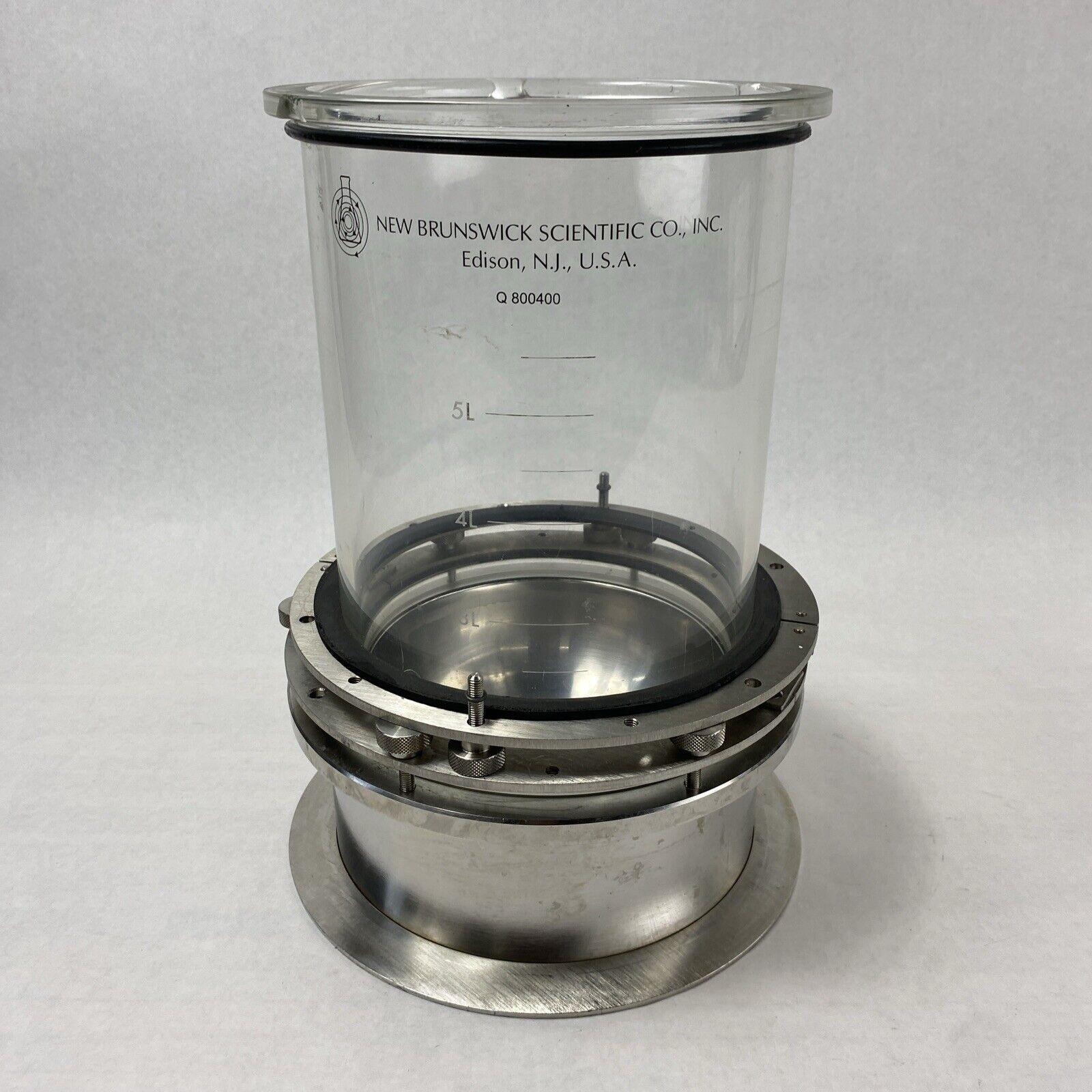 New Brunswick Scientific Q800400 5L Liter Glass Vessel Bioreactor