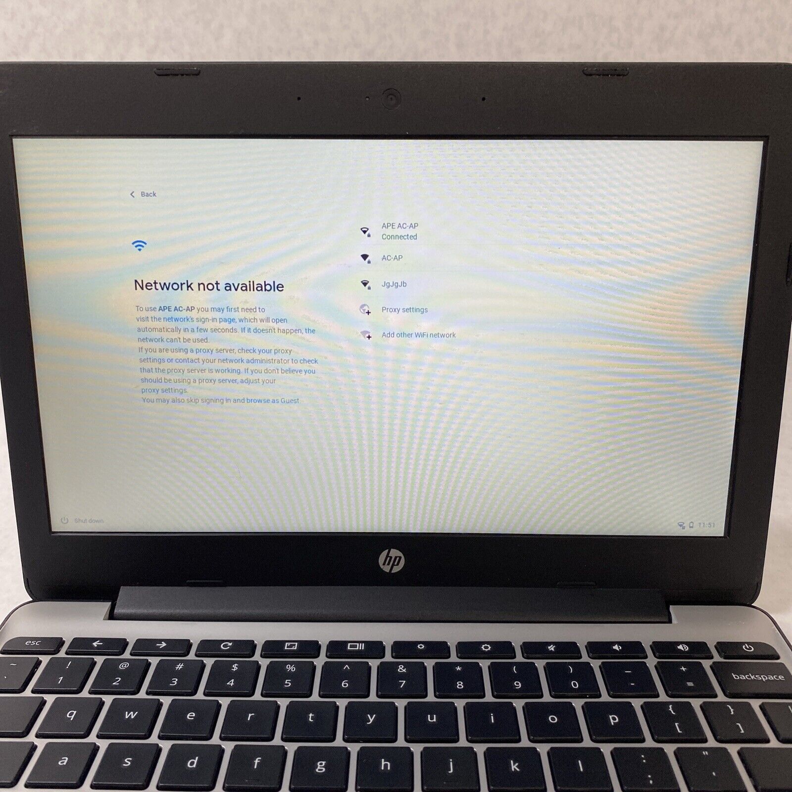 HP Chromebook 11 G5 outlet