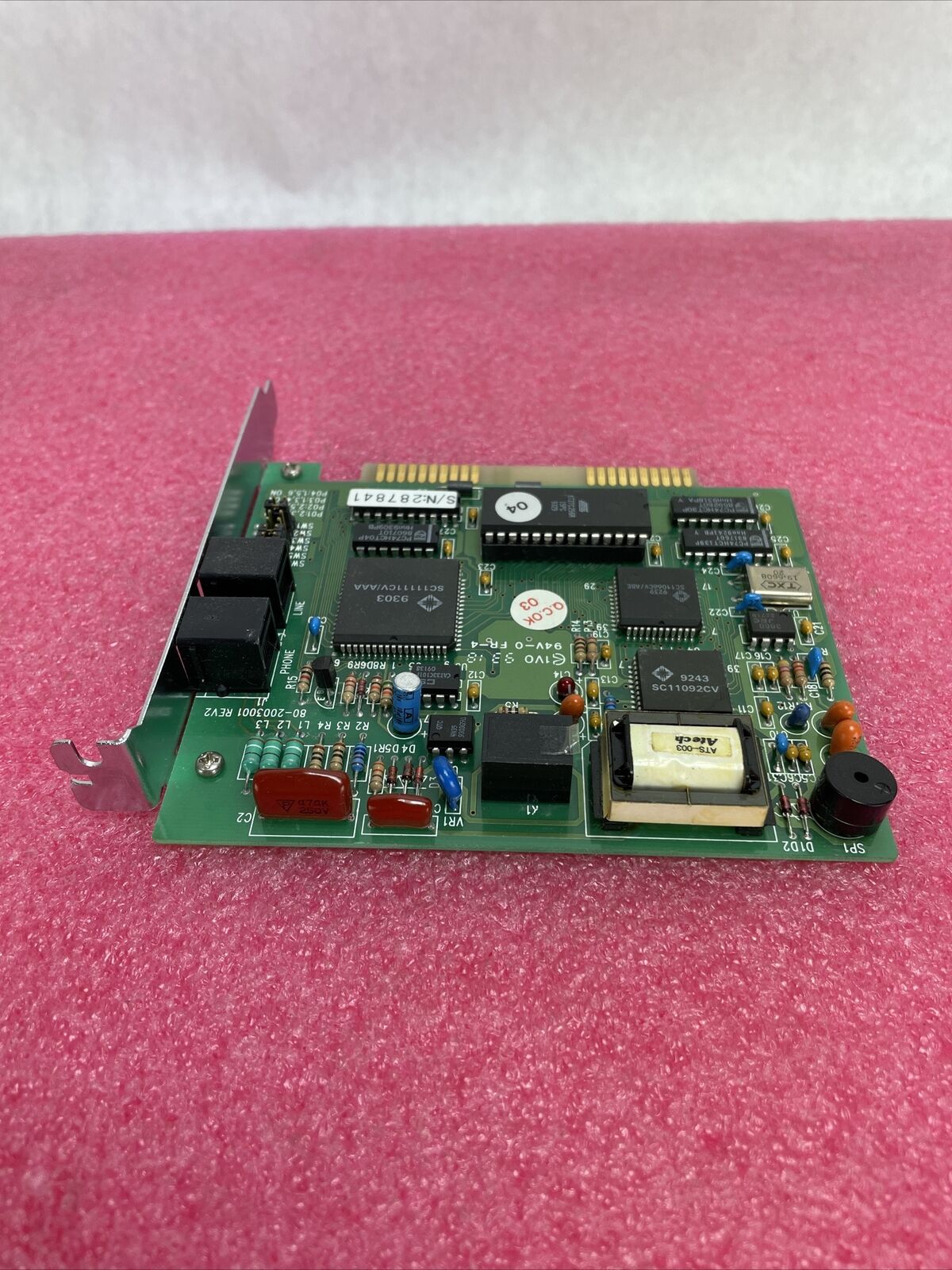 ASKEY INTERNAL 8-BIT ISA 2400bps V.22bis FAX MODEM 80-2003001 Rev 2