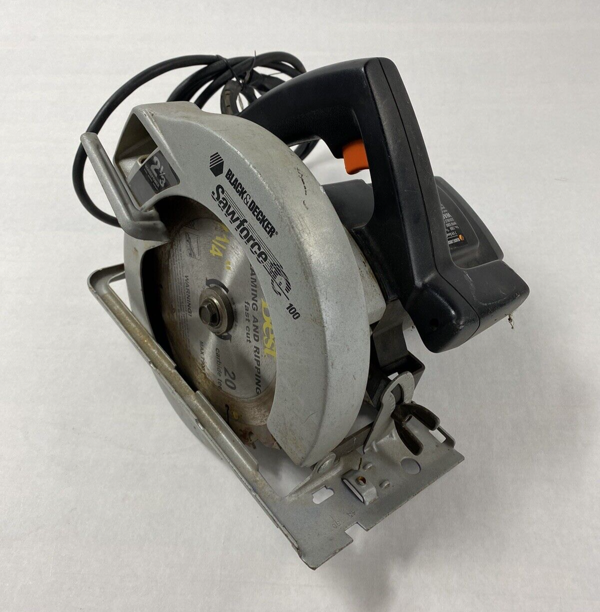 Black & Decker 7 1/4" Sawforce 100 Circular Saw 5300 RPM 11 Amp No. 7359 Tested