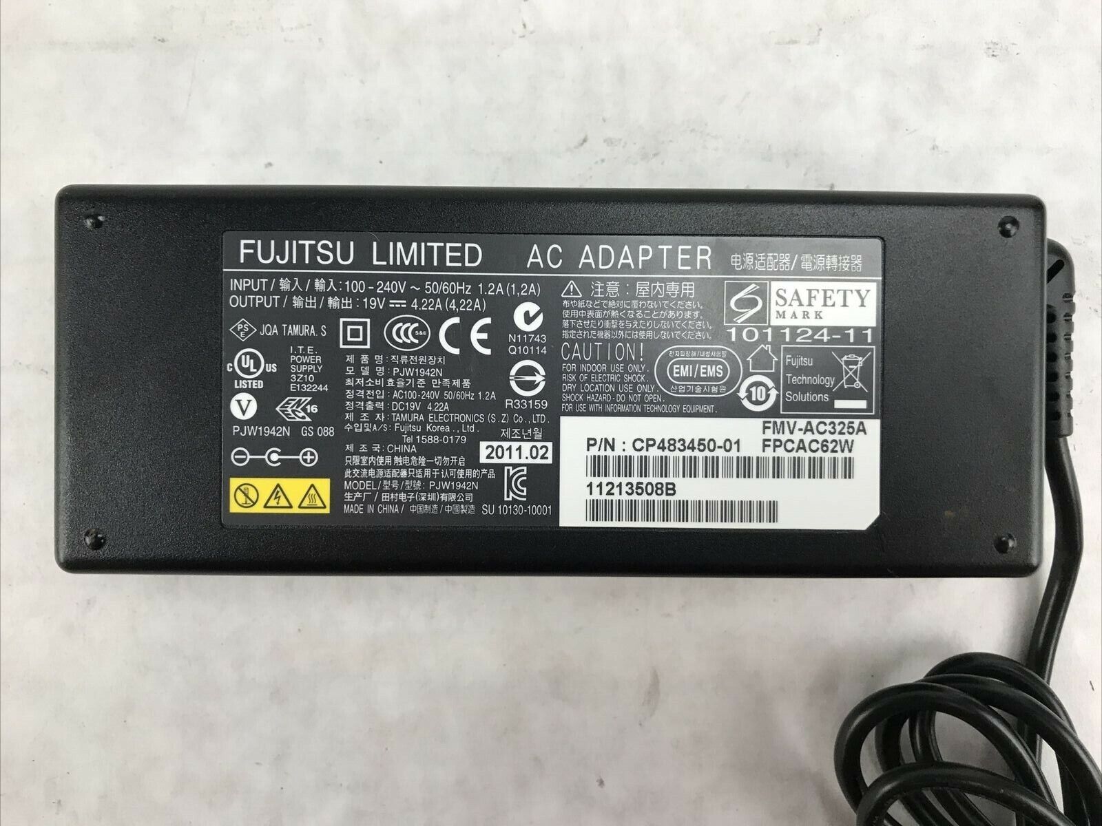 Fujitsu Limited AC Adapter PJW192N (Lot of 3)