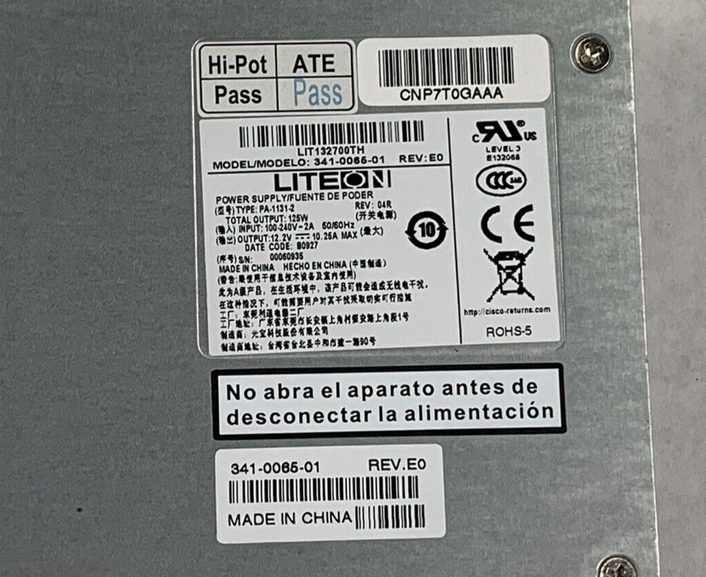 Cisco 341-0065-01 2811 Router Lite-On 125W Power Supply PA-1131-2