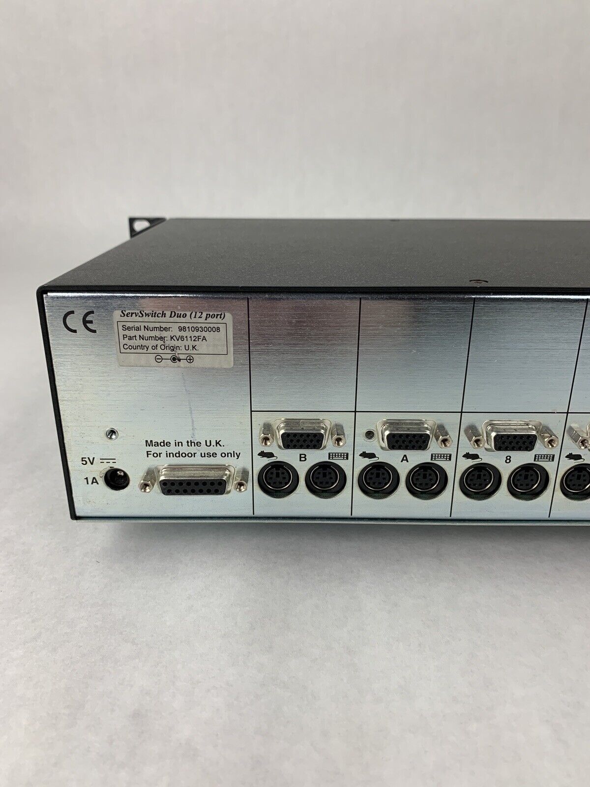 Black Box ServSwitch DUO R2 P/N KV6112FA Tested