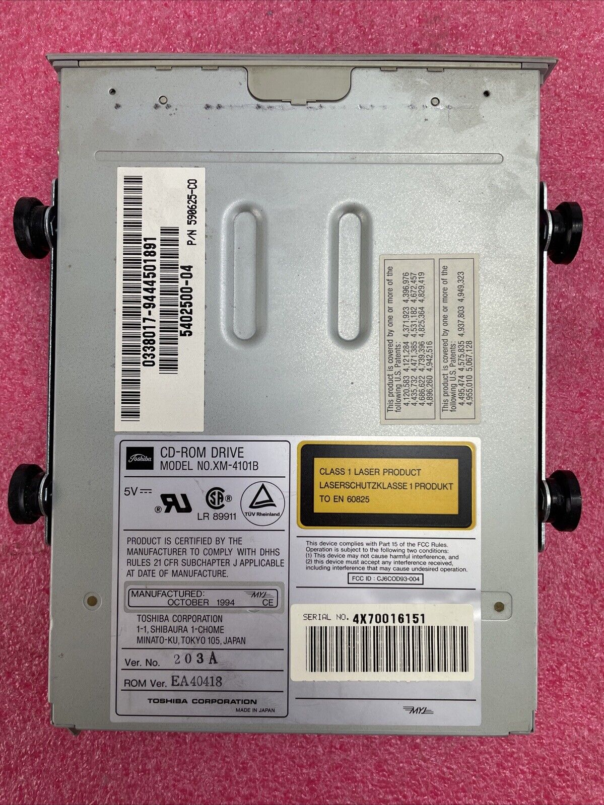 Toshiba (XM-4101B) 50-PIN SCSI 4X CD-ROM DRIVE