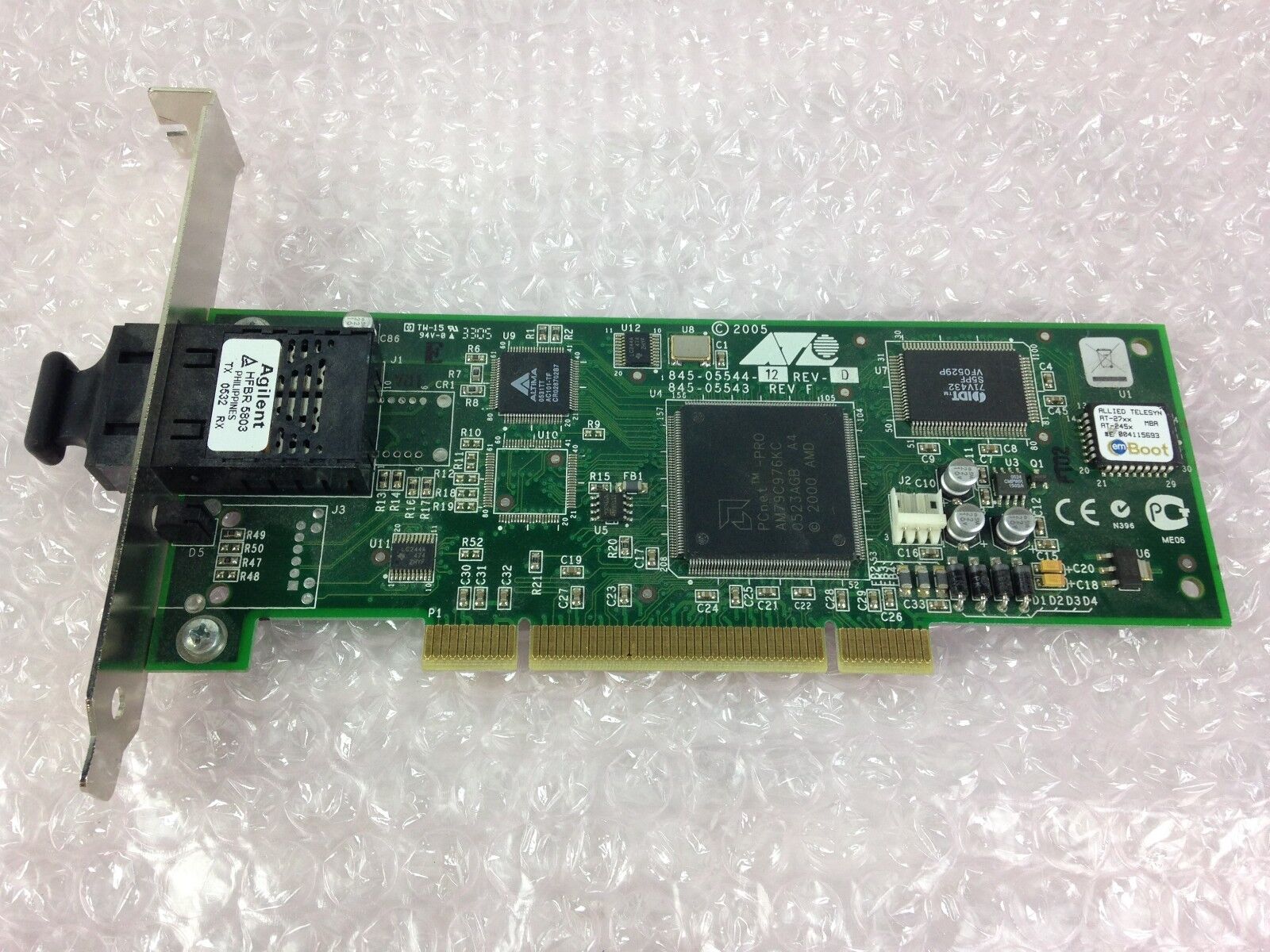 Allied Telesyn Fiber PCI Network Card AT-2701FX 845-05544 845-05543 Rev D