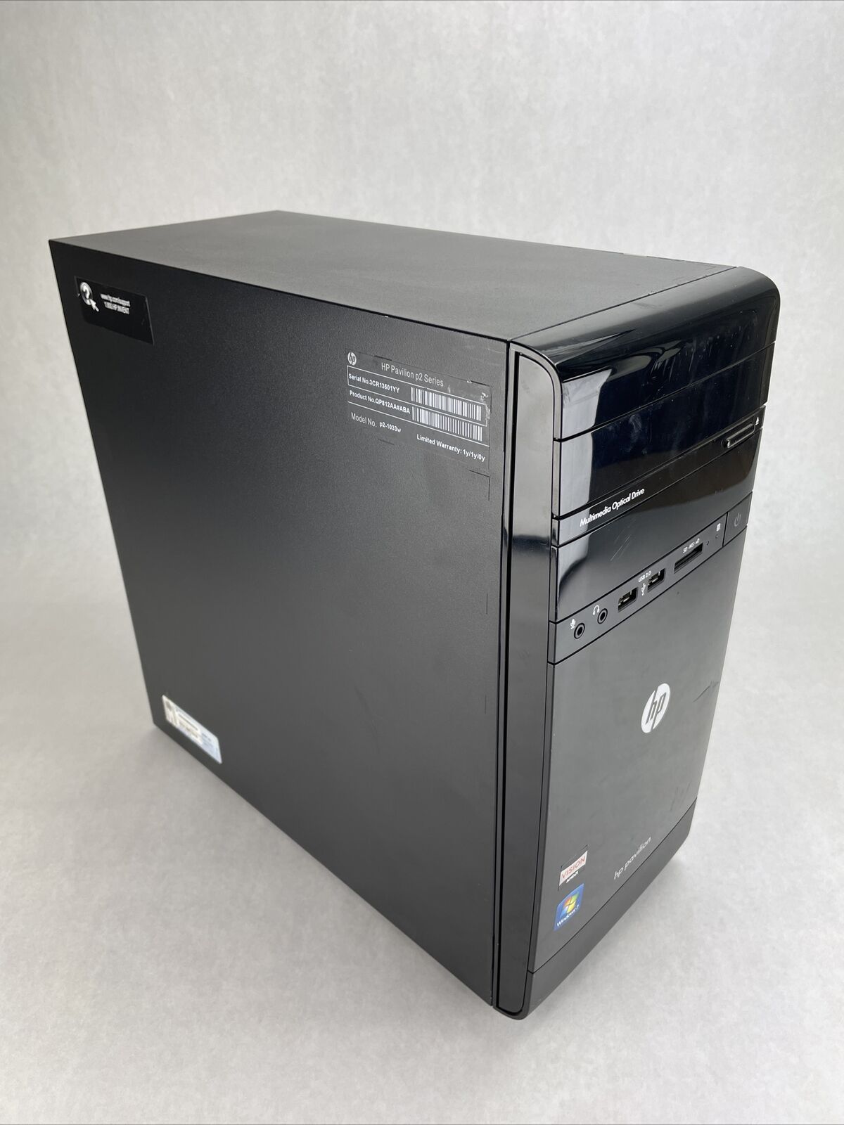 HP Pavilion P2-1033 MT AMD E-300 1.3GHz 3GB RAM No HDD No OS