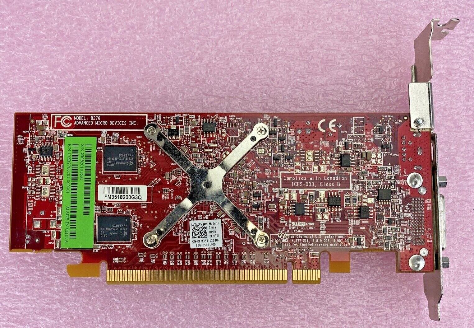 ATI Radeon HD2400XT 256MB PCIe DMS-59 Graphics Card GPU 0FM351 (Lot of 2)